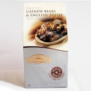Sugar Free English Toffee & Cashew Bears - 1 pound