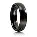 Dome Design Polished Comfort Fit Black Tungsten Carbide Ring Band 6 mm - Nickel Free Valentine Engagement Band Ring