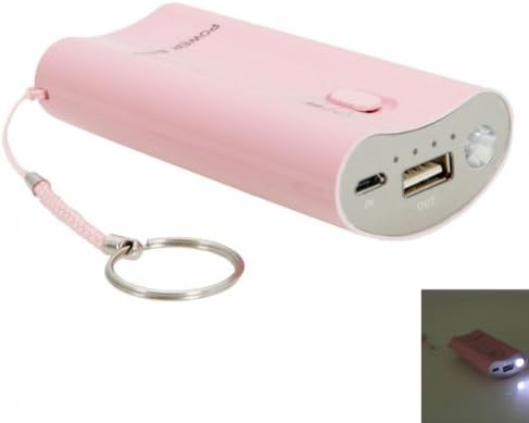 MarZey Pink 5200 mAh Flashlight Portable Mobile Power Bank Charger with LED Light for Motorola WX265
