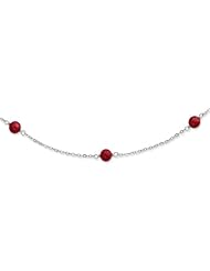 Sterling Silver 7-8mm Burgundy Freshwater Cultured Pearl W/2in Ext. Necklac