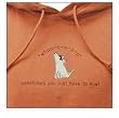 Designer Cotton Hooded Sweatshirt - Cotton Sweatshirt "Sometimes You Just Have to Howl" for Adults - Yam - XX-Large