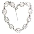 Rhodium Plated Brass Necklaces with Clear CZ, 18 Inches