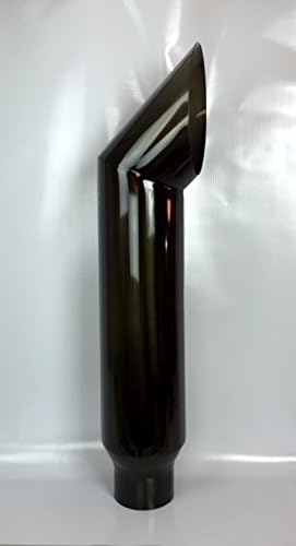 5"Inlet 7" Outlet 36" Long Angle DIesel Performance Midnight Black Chrome Exhaust CAT Stack