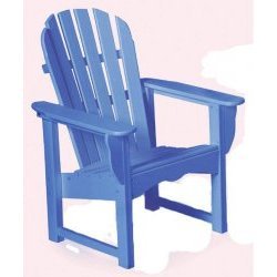 Adirondack Dining Chair - Bahama Blue (Bahama Blue) (39.5H x 29W x 25D) by