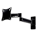 Peerless PARAMOUNT Articulating Wall Arm PA740 - Mounting kit ( articulating arm, adapter plate, hook bracket ) for LCD / plasma panel ( Tilt & Swivel ) - high-gloss black - screen size: 22 - 40 - mounting interface: 100 x 100 mm, 75 x 75 mm, 200 x 200 mm, 200 x 100 mm - wall-mountable