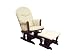 Cherry Rocker Glider Rocking Chair w/ Ottoman