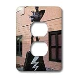 Jos Fauxtographee Realistic - Embassy Theatre Statue Home of Rocky Horror Picture Show in Hamilton, New Zealand - Light Switch Covers - 2 plug outlet cover