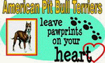 American Pit Bull Terriers Leave Paw Prints on your Heart Apron