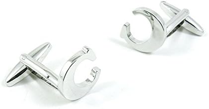 1 Pairs Cufflinks Cuff Links Fashion Mens Boys Jewelry Wedding Party Favors Gift HTR047 Shinning Silver Letter C