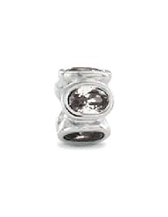 Zable(tm) Sterling Silver Bezel Set Ovals April Bead / Charm