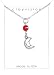 Clayvision Happy Goodnight Moon Charm Necklace with Birthstone/Favorite Color Swarovski Crystal