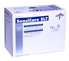 Medline SensiCare Standard Lightly Textured Powder Free Latex Free Surgical Gloves,Case of 200 Pairs,8,MSG1580