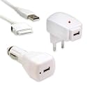3 in 1 Zubehör Set Ladegerät KFZ Ladekabel Datenkabel USB für iPod Mini Photo Video Touch Classic Nano i-Phone iPhone 4GB, 8GB, 16GB
