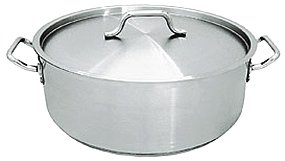 15 QT STAINLESS STEEL COMMERCIAL BRAZIER POT W/ LID - NSF