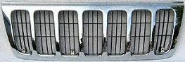 99-03 JEEP GRAND CHEROKEE GRILLE SUV, Laredo Model, Chrome / Black, W/INSERTS (1999 99 2000 00 2001 01 2002 02 2003 03) JP3106 55155921AA
