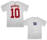 Eli Manning New York Giants White Name and Number Jersey T-Shirt