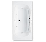 Jason Designer BY630 Brittany Rectangular 72 x 36 x 20.5 Combination Air-Whirlpool Hydrotherapy Bathtub Stamdard Edition - White