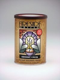 Fireside Gourmet Fat Free Decaf Coconut Creme Instant Flavored Coffee