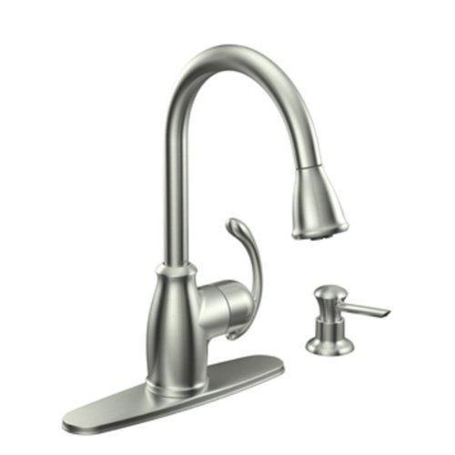 Moen CA87055SRS Spot Resist Stainless Terrace Low Lead Single Handle High Arc Pull Down Kitchen Fauc