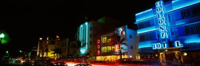 Art Deco Architecture Miami Beach, FL Photographic Poster Print by Panoramic Images, 20x60