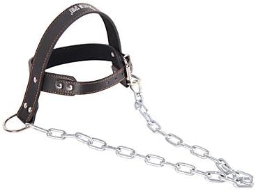 Gym Weight Lifting Neck, Head Strength Harness Strap Leather