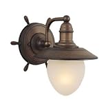 Nautical Wall Sconce in Antique Red Copper