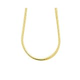 22k Yellow Gold Overlay Sterling Silver Snake Chain Necklace by Sajen, 18"