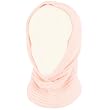 4-1 Chunky Knit Pullover Beanie Headscarf Circle Loop Neckwarmer Scarf Hat Pink
