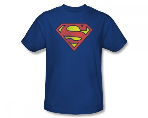  Superman DC Comics Logo Vintage Style Distressed Superhero T-Shirt Tee