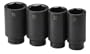 SK Hand Tools 4004 4-Piece 1/2-Inch Drive Axle Nut Deep Impact Socket Set
