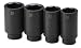 SK Hand Tools 4004 4-Piece 1/2-Inch Drive Axle Nut Deep Impact Socket Set