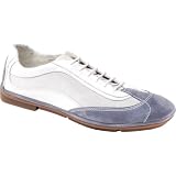 Stonefly Drive 6 | Ladies Lace up casual Shoes Jeans (Light Blue) White Textile Suede by Stonefly