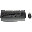 Keyboard with Opt Mouse USB Black with silver Trim