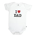 I Love Dad - Silly Baby Bodysuit, 100% Cotton, White, 6 - 12 Months