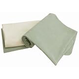 Tadpoles Organics Set of 3 Flannel Receiving Blankets, Sage