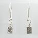  : SMALL STERLING SILVER STAMPED CUBE EARRINGS 9490