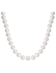 Classical 9 ct Gold 11.0-12.0mm Cream Pearl Women Necklace - 16.9 inch