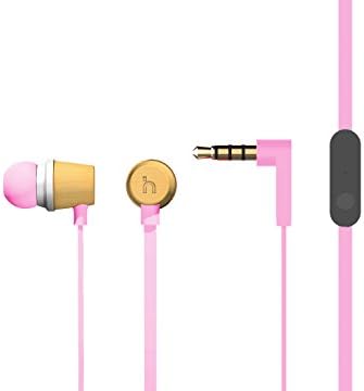 Hoomia BON5S-PNK In-Ear Stereo Earphone with Microphone, Rose Pink