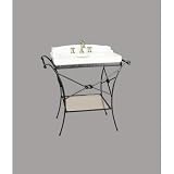 St Thomas 2025.431.13 Black Granada Iron Lavatory Console 5025.431