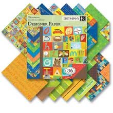 K&Company Rough and Tumble Double-Sided 12-Inch-by-12-Inch Paper Pad 36/Sheets