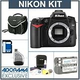 Nikon D90 12.3 Megapixel Digital SLR Camera Kit. with 8GB SD Memory Card, Spare EN-EL3e Lithium-Ion Rechargeable Battery, Slinger Camera Bag, USB 2.0 SD Card Reader,Professional Lens Cleaning Kit