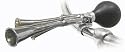 Sunlite Bicycle Squeeze Horn, Triple Horn, Chrome Plated