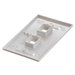 Wired Home KWHD9 Keystone Wall Plate Single Gang 2-Port Wht