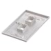 Wired Home KWHD9 Keystone Wall Plate Single Gang 2-Port Wht