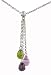 Sterling Silver Dangling Smooth Jewel Pendant with Chain