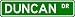 DUNCAN Street Name Sign ~ Personalized Family Lastname Sign ~ Gameroom, Basement, Garage Sign