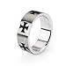 STR-0147 Stainless Steel Ring with Black Celtic Crosses 8mm Sz 9 Thru 13; Comes with Free Gift Box