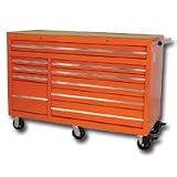 56 in. x 24 in. 10 Drawer Cabinet - Orange