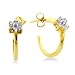 10K Yellow Gold 0.10 Carat Diamond Earrings