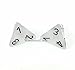 WCXPF0401E2 Clear Frosted D4 Dice 2pc Black Numbers Aprox 16mm